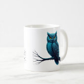 Tasse mit Owl mandala Muster auf Federn (VorderseiteRechts)