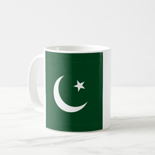 Tasse mit pakistanischer Flagge (Vorderseite Links)