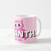 Tasse mit personalisiertem Eule-Design (VorderseiteRechts)