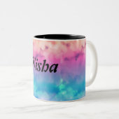 Tasse mit personalisiertem Namen in Pastelltönen (VorderseiteRechts)