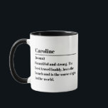 Tasse mit personalisiertem Namen mit Definition<br><div class="desc">Tasse mit personalisiertem Namen mit Definition. Ideal für Freundschaftsgeschenke,  oder andere Arten von Geschenken für ein wichtiges. Entwerfen Sie Ihre eigene Namensdefinition.</div>