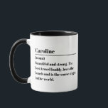 Tasse mit personalisiertem Namen mit Definition<br><div class="desc">Tasse mit personalisiertem Namen mit Definition. Ideal für Freundschaftsgeschenke,  oder andere Arten von Geschenken für ein wichtiges. Entwerfen Sie Ihre eigene Namensdefinition.</div>