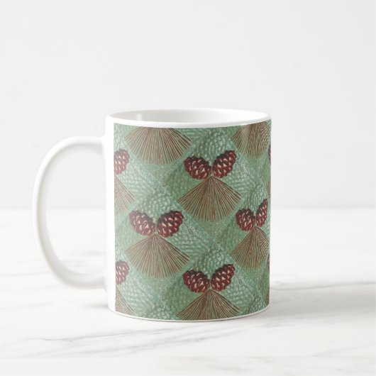 Tasse mit Pinecone-Design (Links)