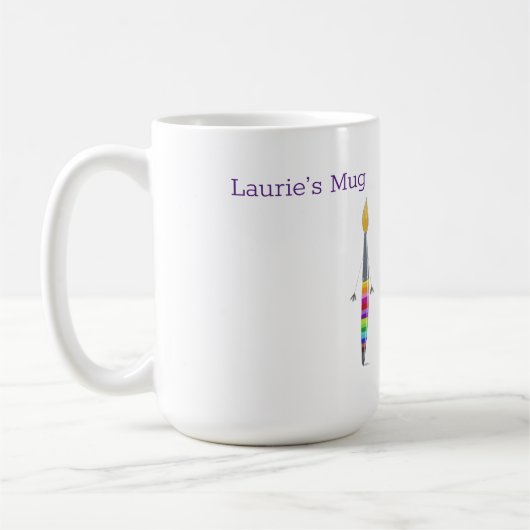 Tasse mit Pinsel benutzerdefinierbar (Links)