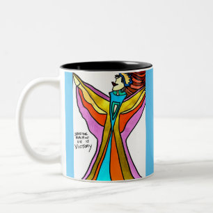 Tasse mit Pop-Kunst und positivem Ambiente