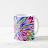 Tasse mit psychedelischem Design. (VorderseiteRechts)