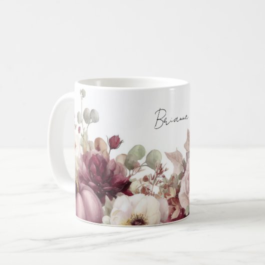 Tasse mit Pumpkins und Blume (Vorderseite Links)