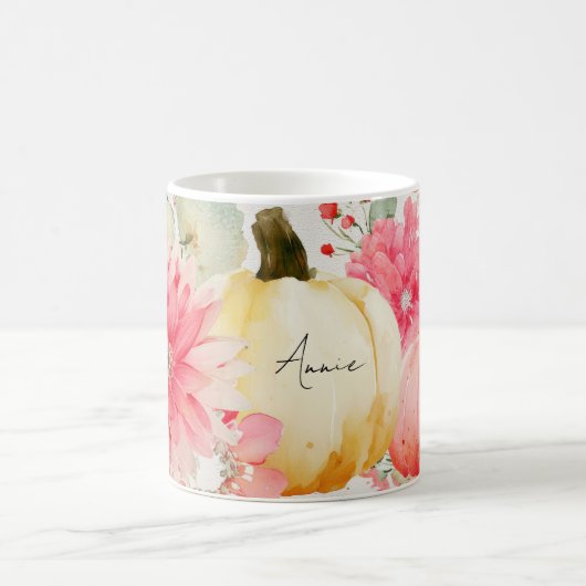 Tasse mit Pumpkins und Blume (Mittel)