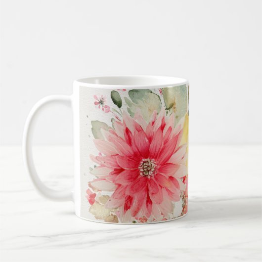 Tasse mit Pumpkins und Blume (Links)