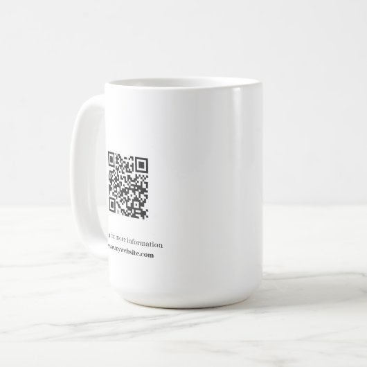 Tasse mit QR-Code (Vorderseite Links)