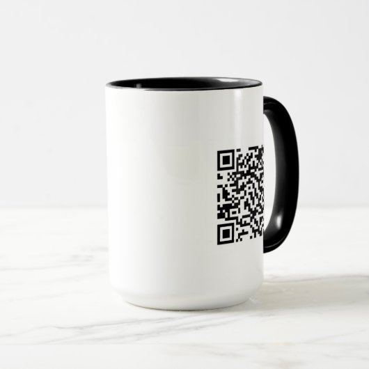 Tasse mit QR Code (VorderseiteRechts)
