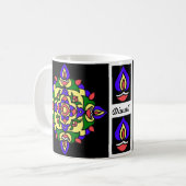 Tasse mit Rangoli-Mustern (Vorderseite Links)