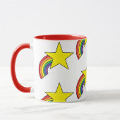 Tasse mit Regenbogen und Gelbstern (Links)