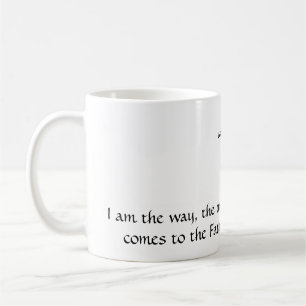 Tasse mit religiösen Äußerungen