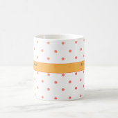 Tasse mit Retro-Farbpunkte-Muster und individuelle (Mittel)