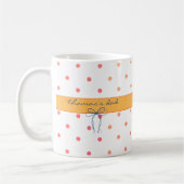 Tasse mit Retro-Farbpunkte-Muster und individuelle (Links)