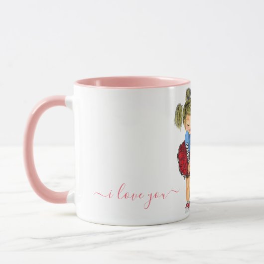 Tasse mit romantischem Paar - Liebe (Links)