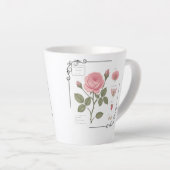 Tasse mit romantischer rosa Rose. (Rechte Ecke)