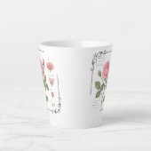 Tasse mit romantischer rosa Rose. (Vorderseite)