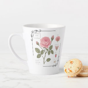 Tasse mit romantischer rosa Rose.
