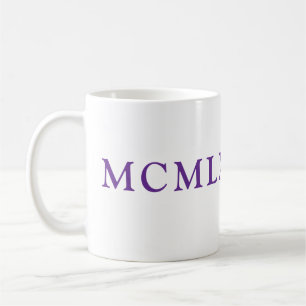 Tasse mit römischen Ziffern