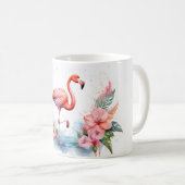 Tasse mit rosa Flamingo (VorderseiteRechts)