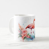 Tasse mit rosa Flamingo (Vorderseite Links)