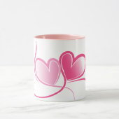 Tasse mit rosa Herzen (Zentrum)