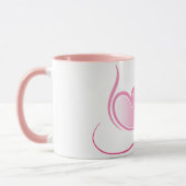 Tasse mit rosa Herzen (Links)