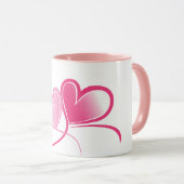 Tasse mit rosa Herzen (VorderseiteRechts)
