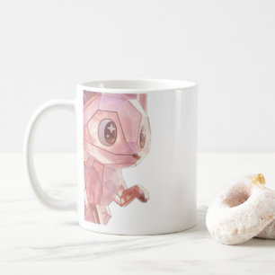 Tasse mit rosa Katze bedruckt