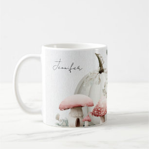 Tasse mit rosa Pumpkins und Blume