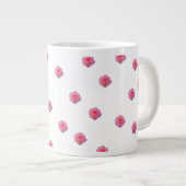 Tasse mit rosa Rosenmuster (Vorderseite Rechts)