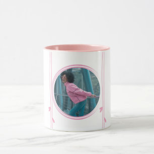 Tasse mit rosa Touch und benutzerdefiniertem Foto