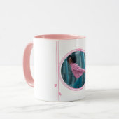 Tasse mit rosa Touch und benutzerdefiniertem Foto (Vorderseite Links)