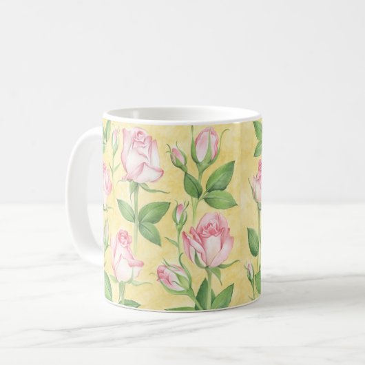 Tasse mit Rosenmuster (Vorderseite Links)
