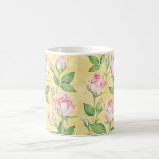 Tasse mit Rosenmuster (Mittel)