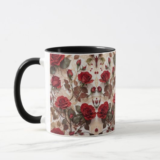 Tasse mit Rote Rose (Links)