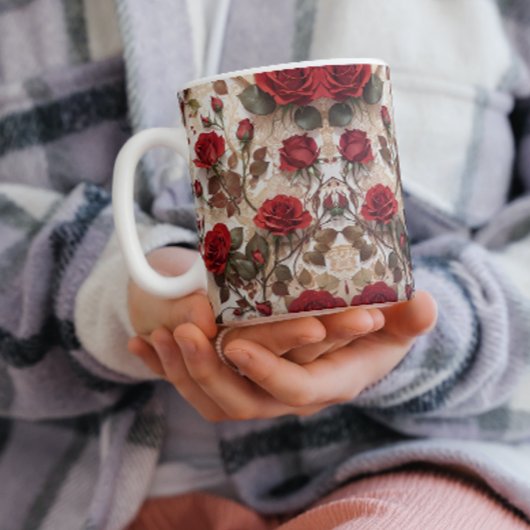Tasse mit Rote Rose