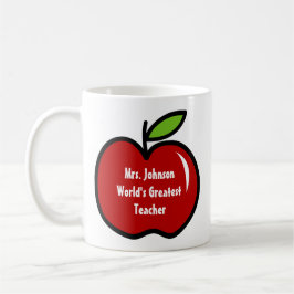 Tasse mit rotem Apfel | Personalisierbare Gestaltu