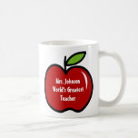 Tasse mit rotem Apfel | Personalisierbare Gestaltu<br><div class="desc">Tasse mit rotem Apfel | Individualisierbare Gestaltung. Niedlich Dankeschön Geschenkidee für Gymnasiallehrer. Unterrichten / Bildung präsentiert.</div>
