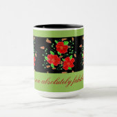 Tasse mit rotem Flower-Muster (Zentrum)