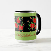 Tasse mit rotem Flower-Muster (VorderseiteRechts)