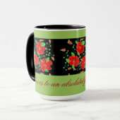Tasse mit rotem Flower-Muster (Vorderseite Links)