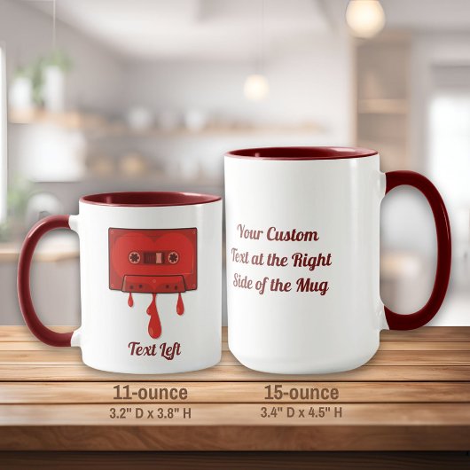 Tasse mit roter Herzkassette