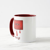 Tasse mit roter Herzkassette (Vorderseite Links)