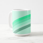 Tasse mit ruhigen, grünen Streifen (Vorderseite Links)