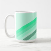 Tasse mit ruhigen, grünen Streifen (Links)