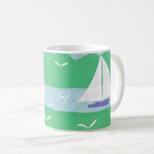 Tasse mit Sailboat Scene (VorderseiteRechts)