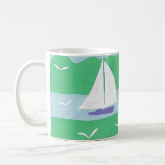 Tasse mit Sailboat Scene (Links)